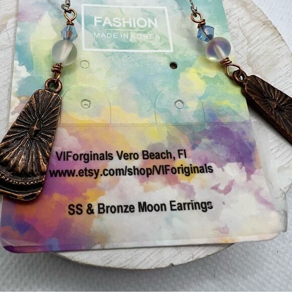 VIF Originals Sterling Silver & Bronze Earrings - Picture 3 of 6